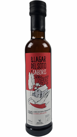 Oliven&amp;#246;l Virgen Extra Lagar del Soto Glasflasche 0.25 L - Cayennepfeffer - BIO