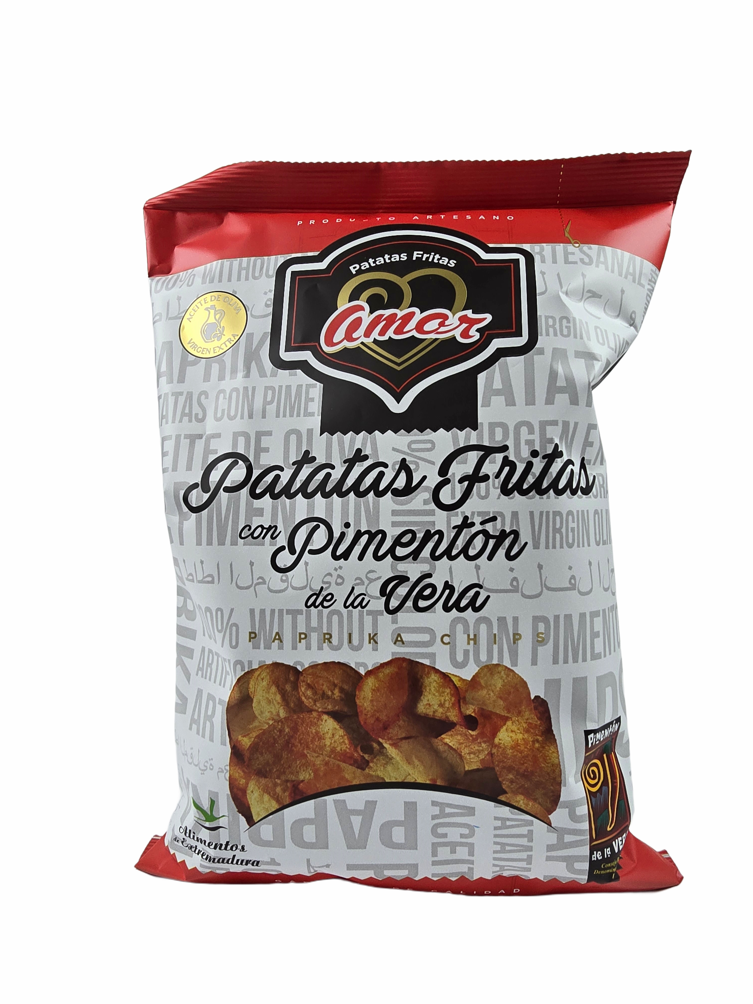 Pommes Chips mit Pimenton de la Vera D.O.P. mild, 140 Gramm
