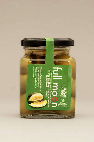 Oliven Gordal gef&amp;#252;llt mit karamelisierter Melone 300gr - Full Moon - Melone