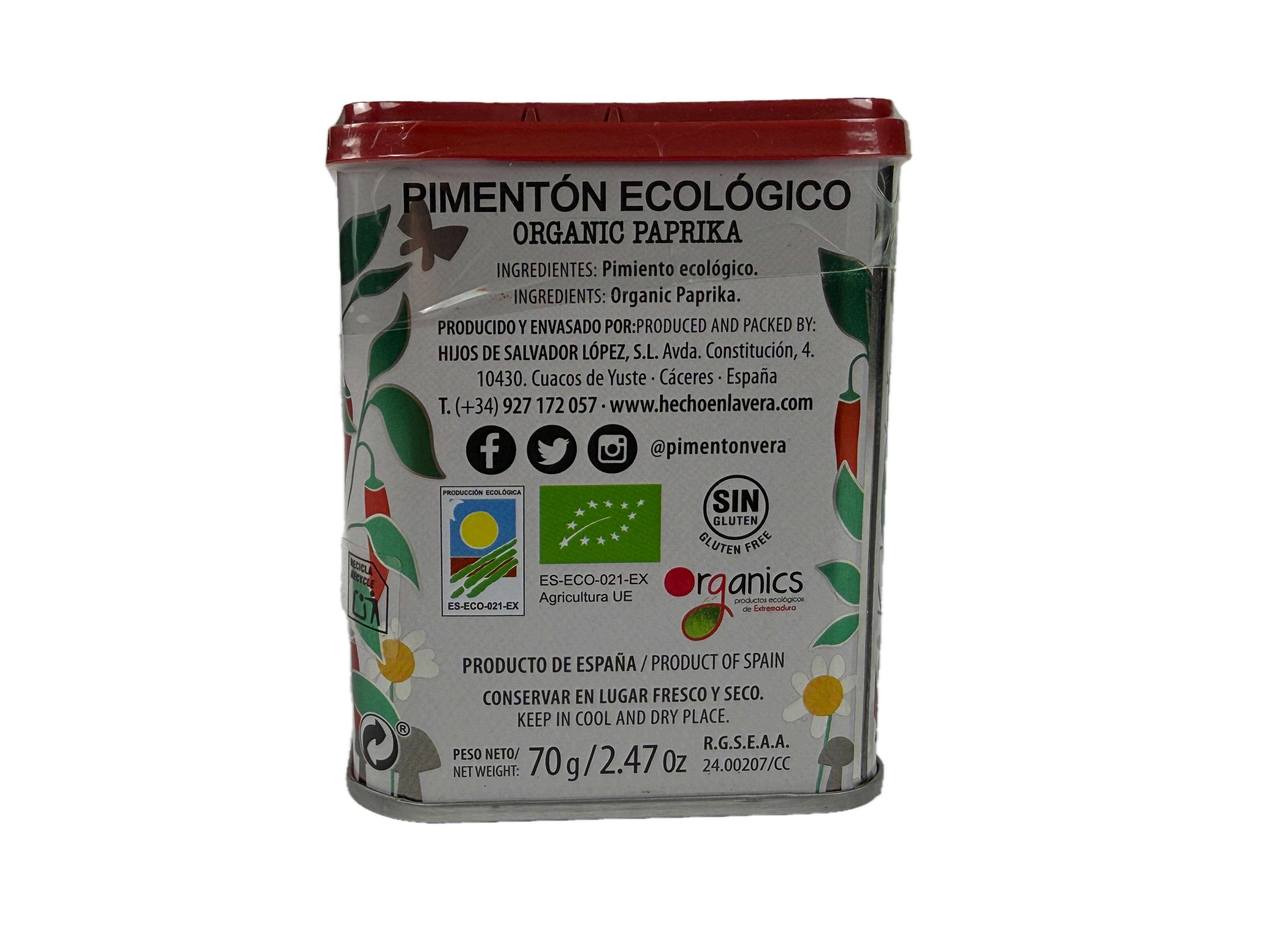 Paprika scharf, Dose 70 gr. - BIO