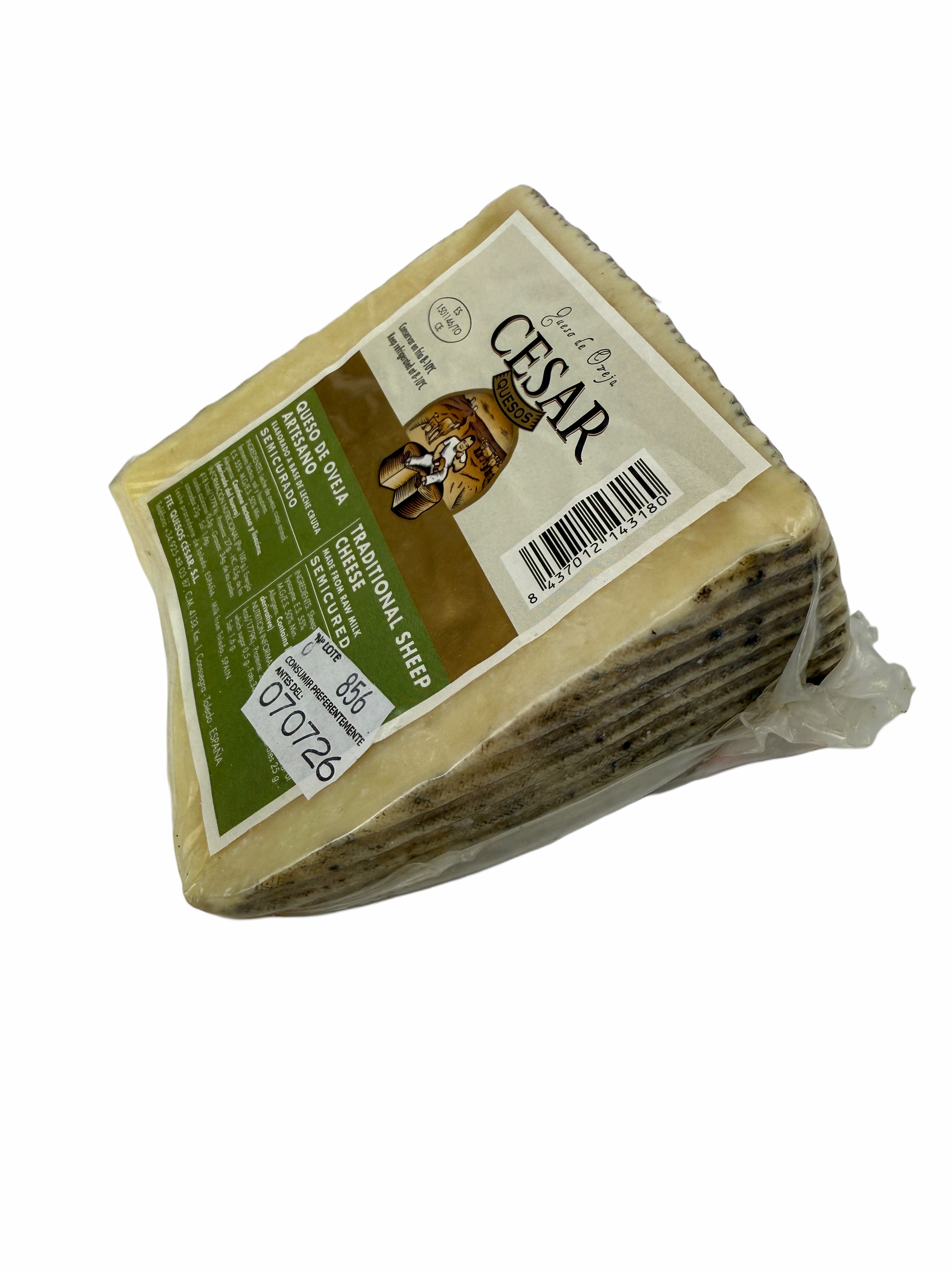 Cesar Semicurado - Schafsk&#228;se aus La Mancha, Keil 250gr - Halbgereift, Rohmilch - Artesano