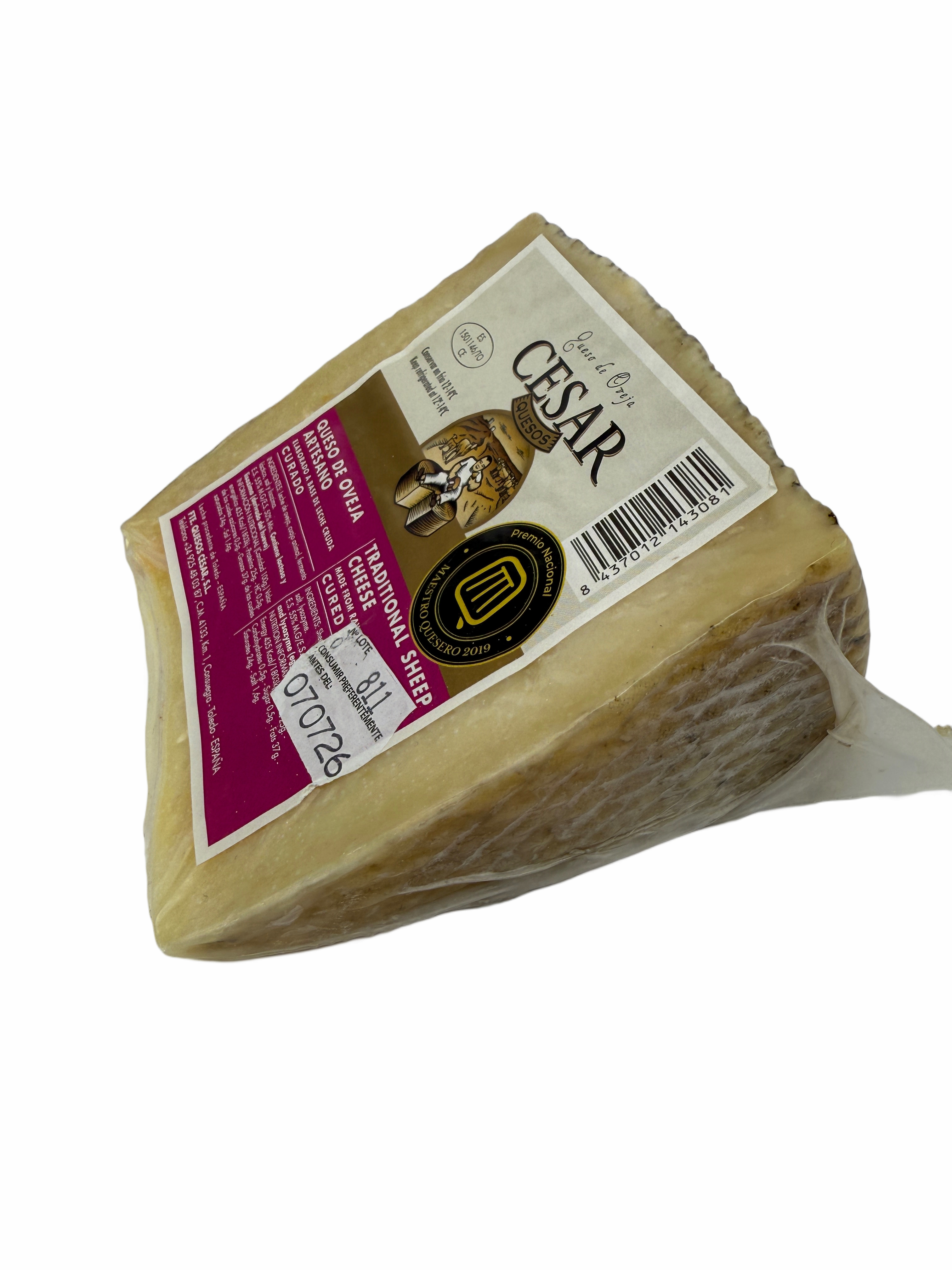 Cesar Curado - Schafsk&#228;se aus La Mancha, Keil 250gr - Curado/Reif, Rohmilch - Artesano