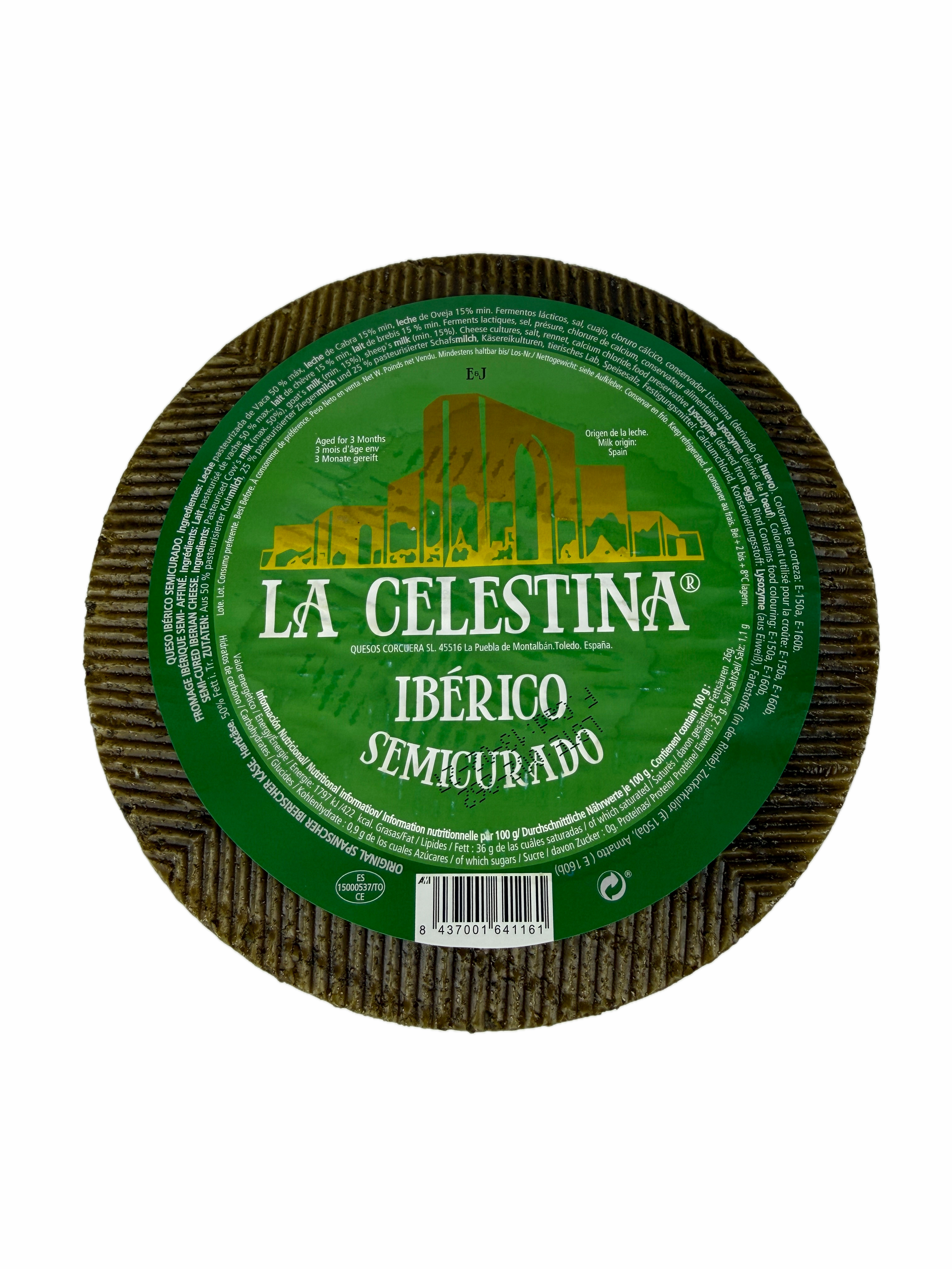 "La Celestina" Iberico Semicurado (halbgereift) gemischt 3 kg, past. Milch - Käse