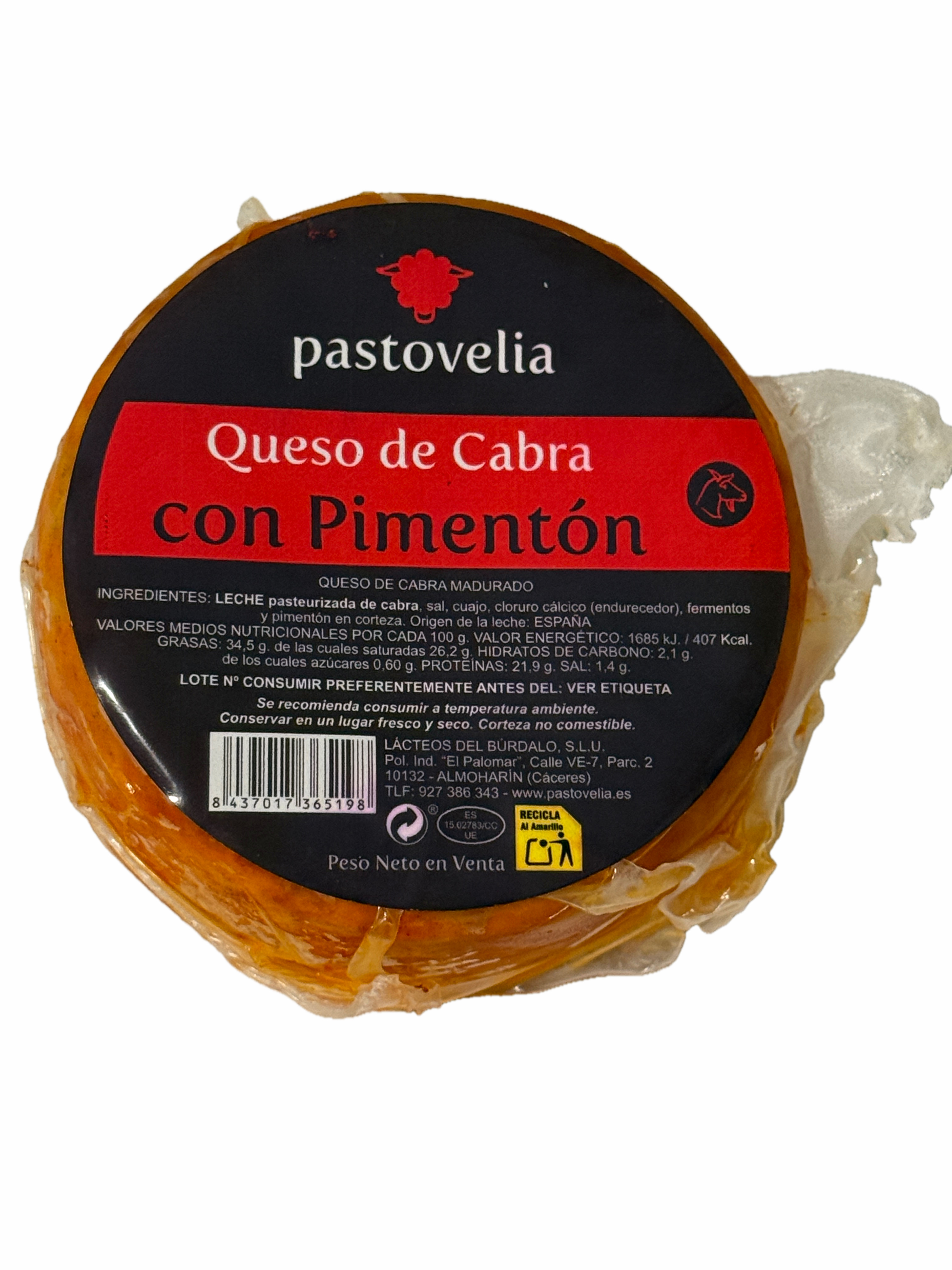 Pastovelia - Ziegenkäse - Cabra Pimenton, gereifter Käse past. Milch, 400gr