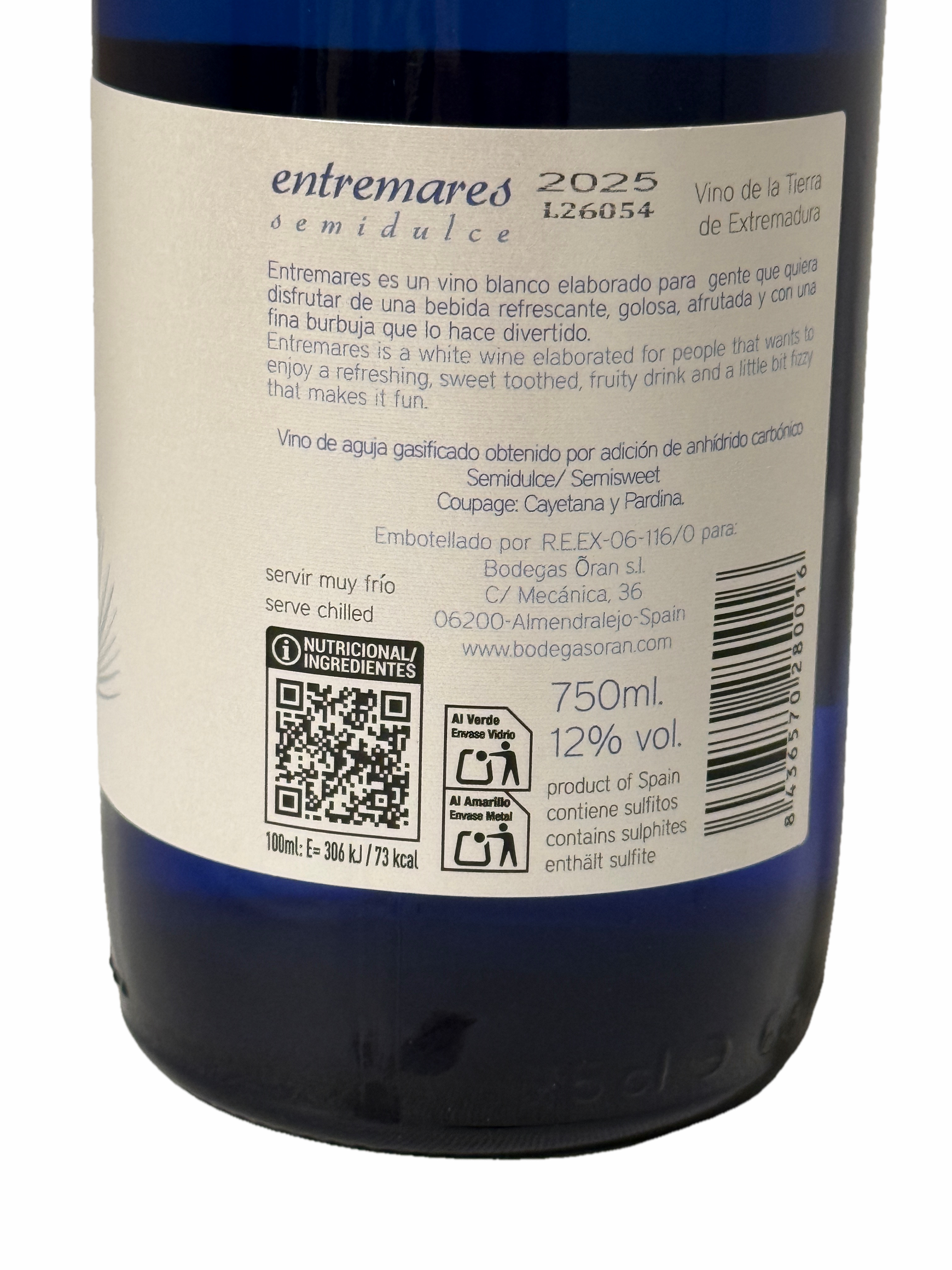 Bodegas Oran - Entremares, Weisswein halbsüss 0.75 L