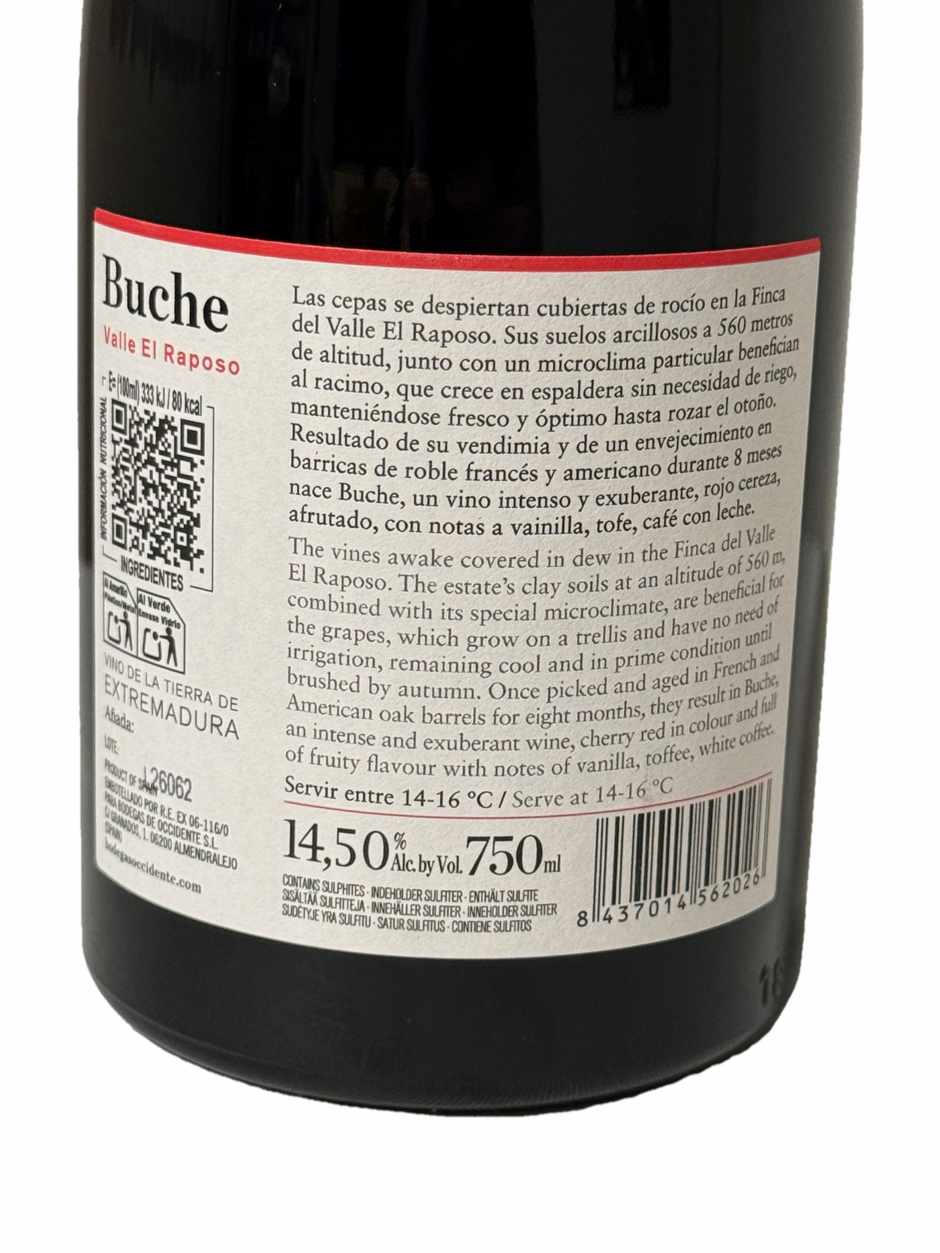 Buche Valle del Raposo - Rotwein 0.75 L