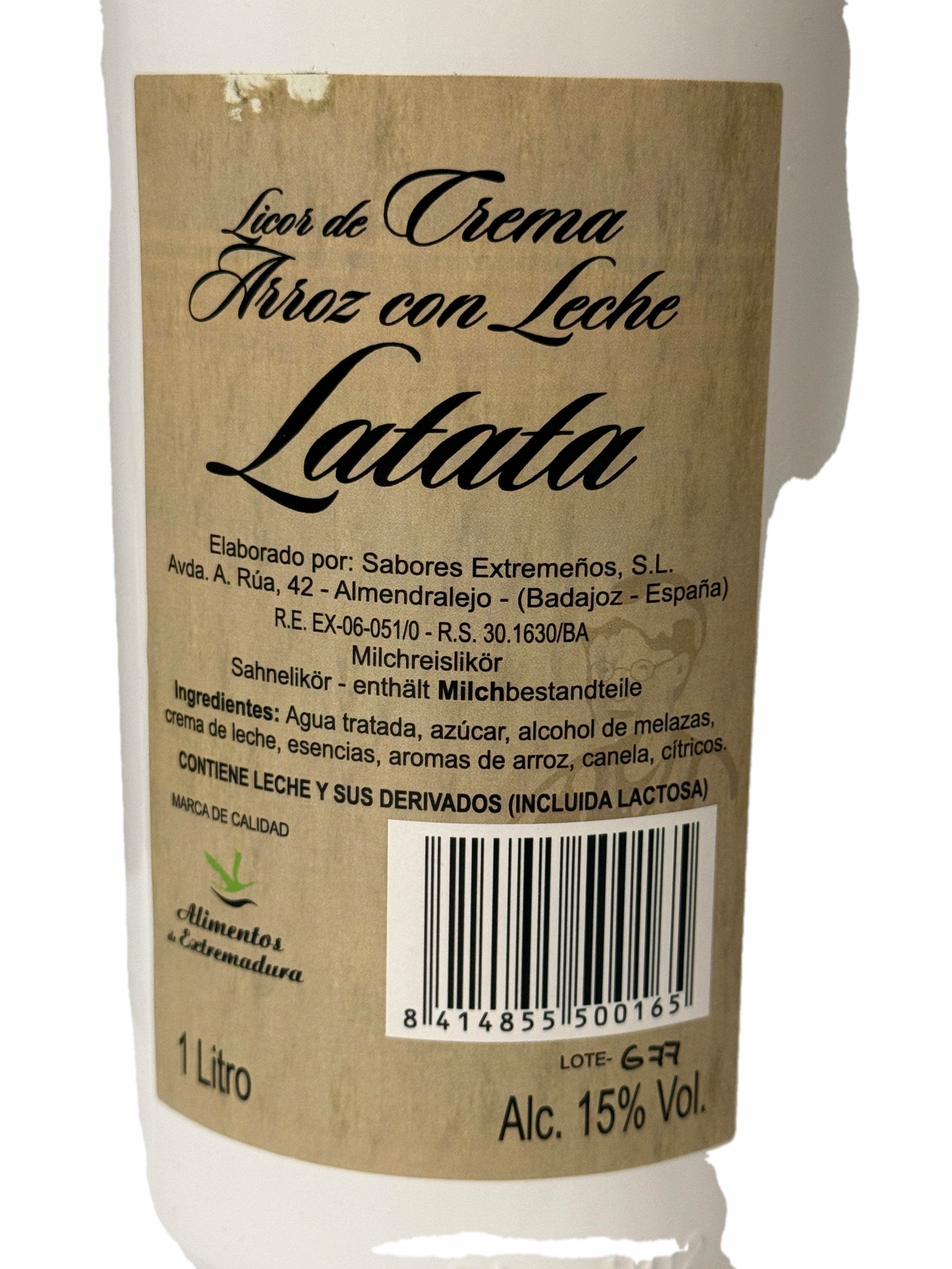 Crema Arroz con Leche - Milchreis-Crème - 1 L Flasche