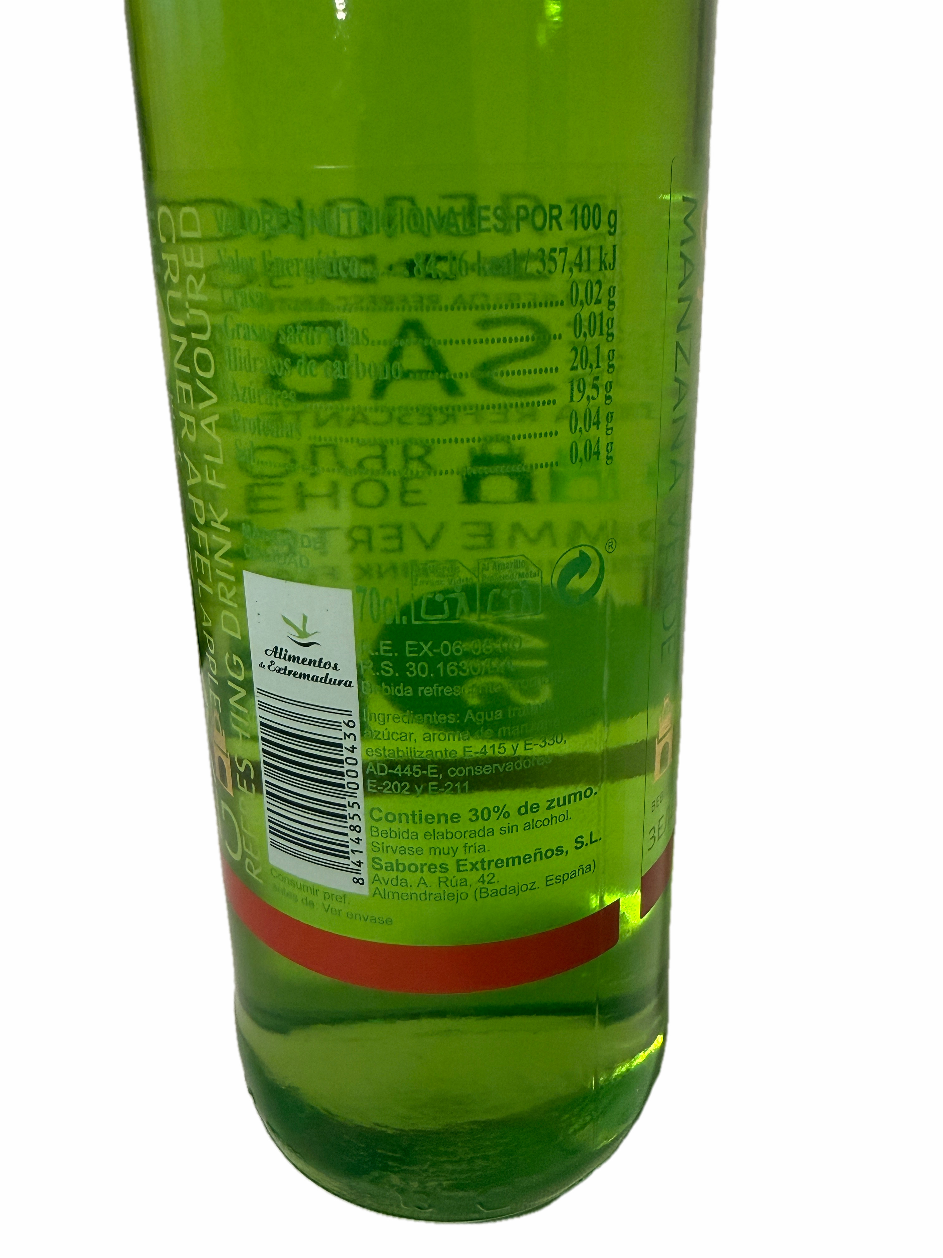 Alkoholfreies Apfelgetränk nach Likörart - Manzana - 0.7 L Flasche
