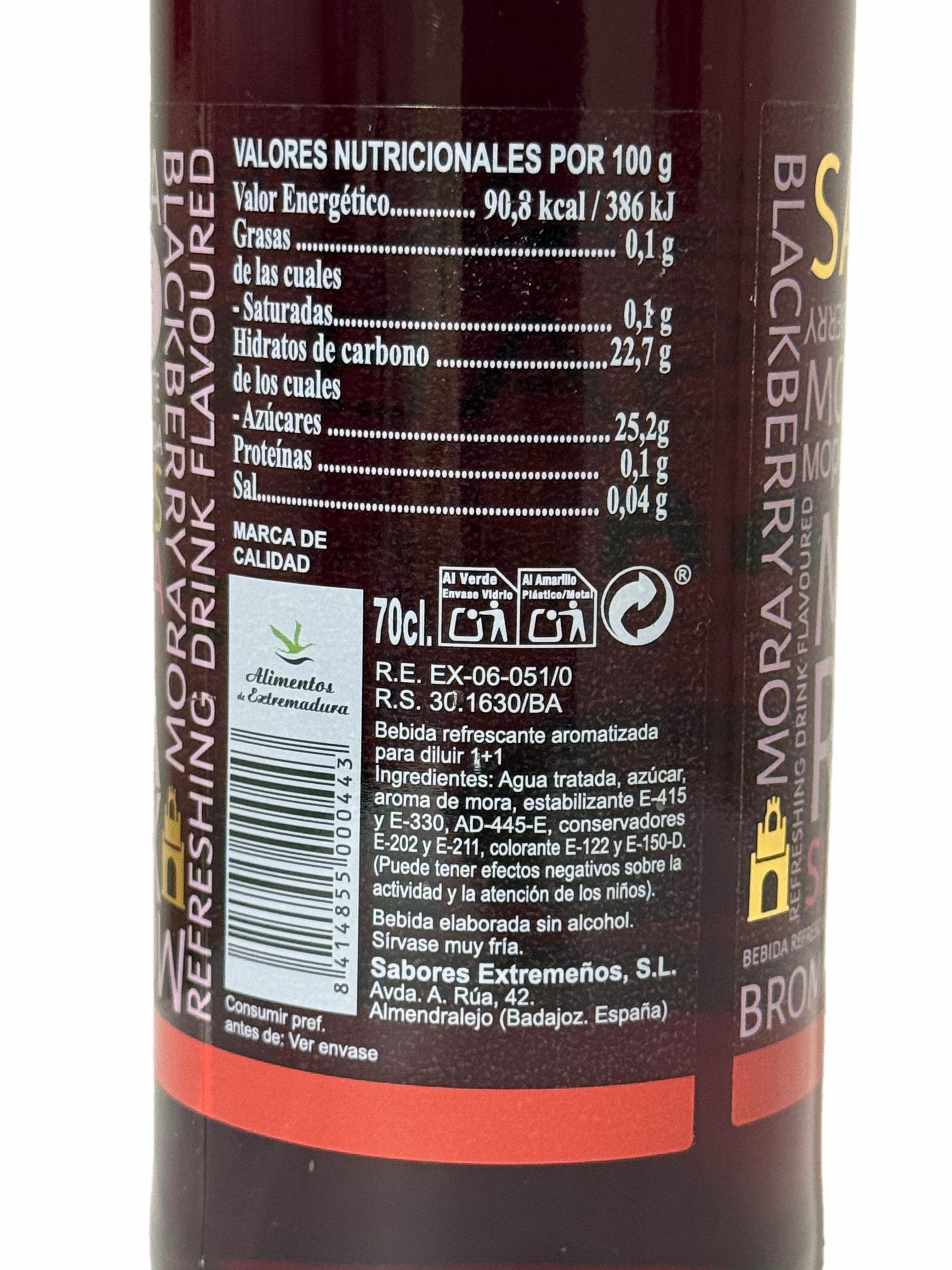 Alkoholfreies Maulbeerengetränk nach Likörart - Maulbeere - 0.7 L Flasche