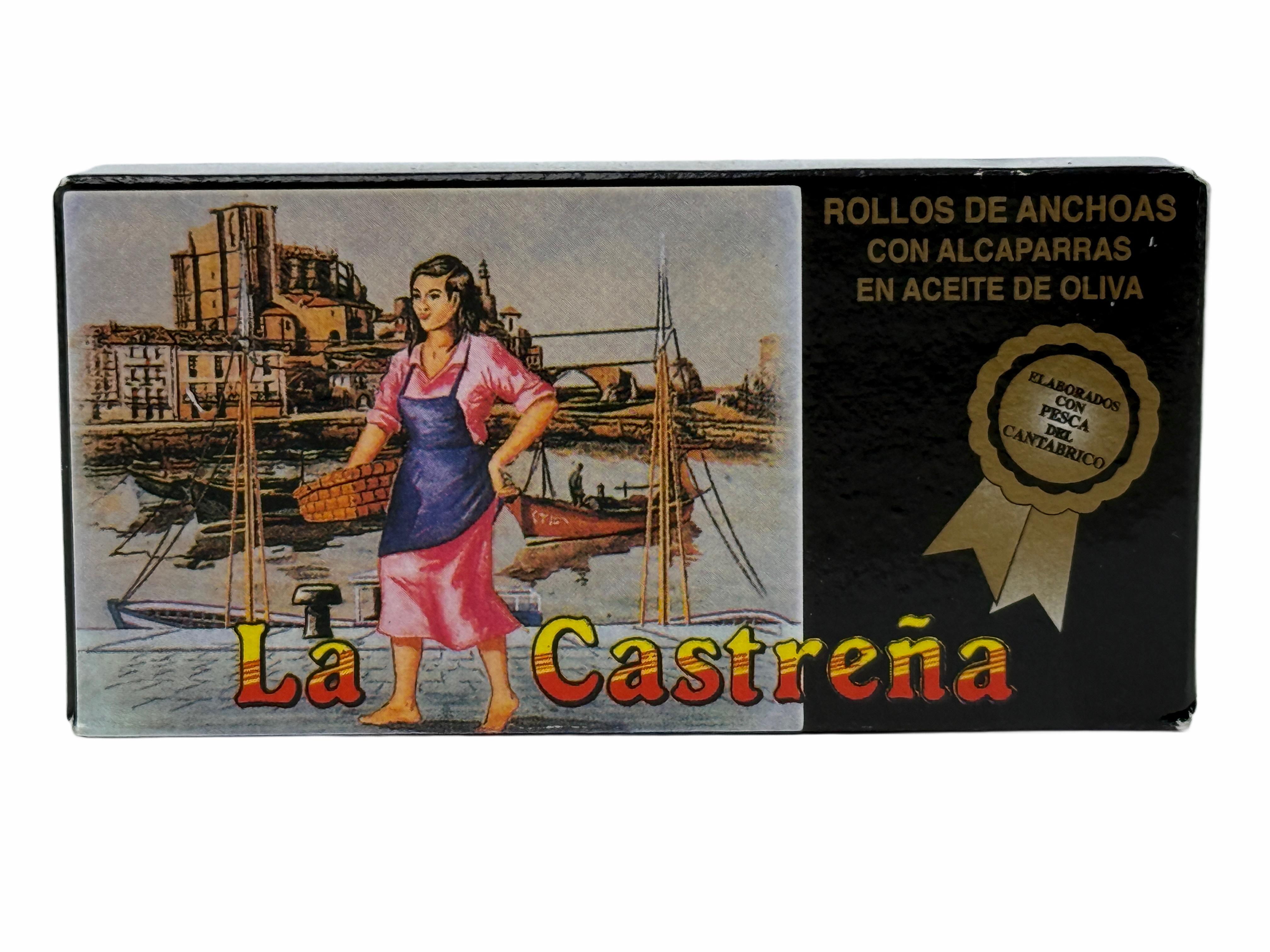 Sardellenfilets mit Kapern - La Castreña  - Mar Cantábrico, 49gr, in Olivenöl (RR-50)